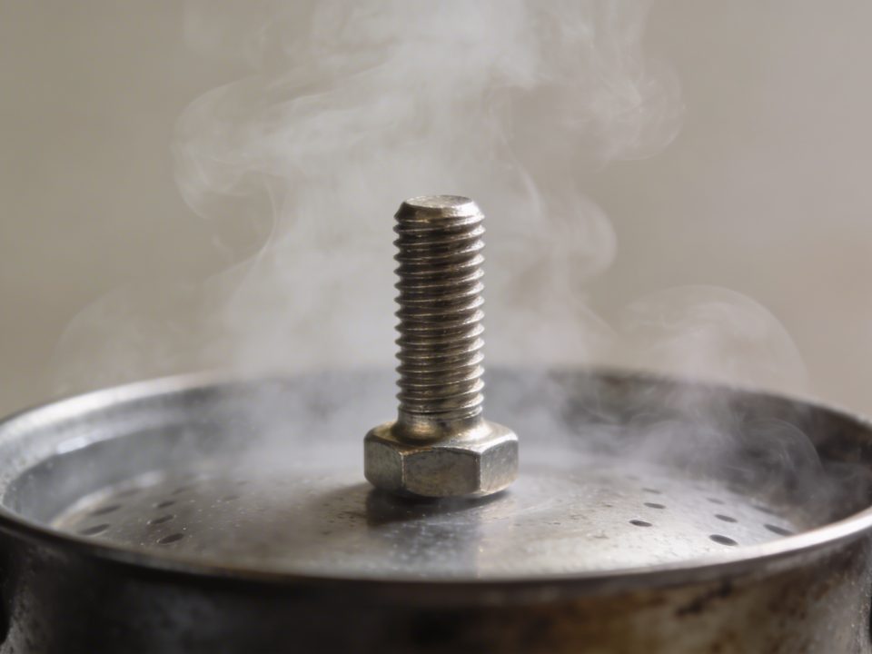 Bol en metal sur casserole vapeur douce