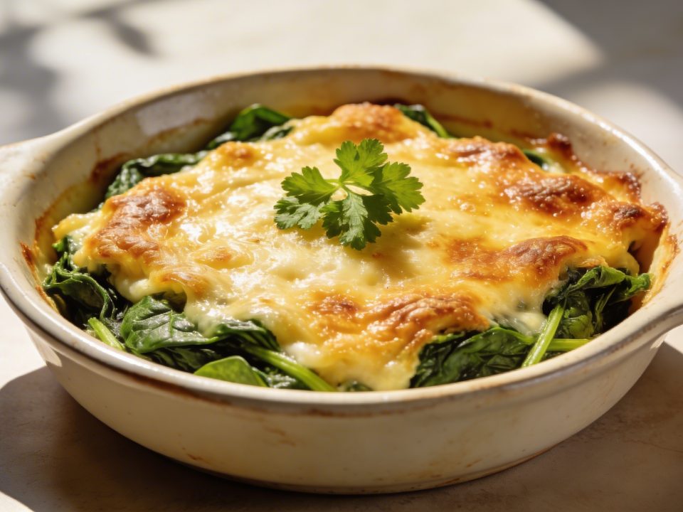 Gratin d'épinards frais : la recette express qui convertit même ceux qui boudent les légumes verts