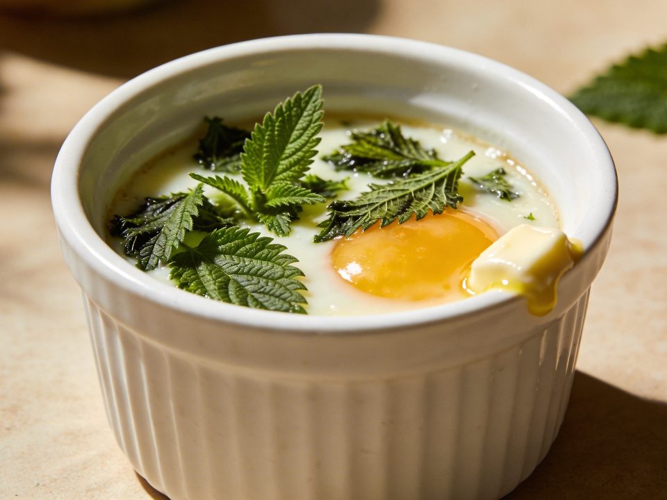 Œufs cocotte aux orties : plus doux que l'épinard, moins connu