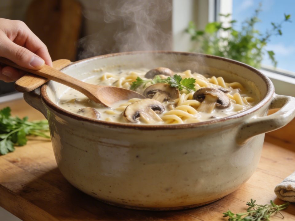 One pot pasta aux champignons : la recette crémeuse prête en 20 minutes chrono
