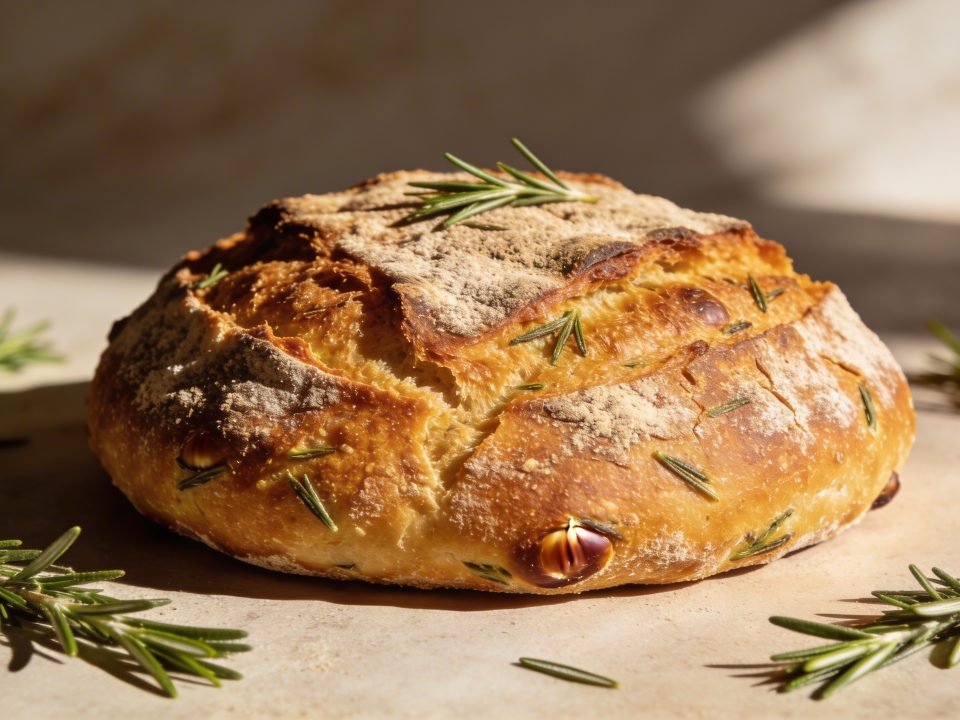 Pain plat à la farine de châtaigne et romarin : sans levure, prêt en 20 minutes