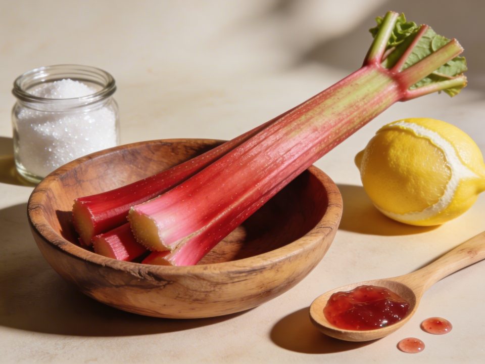 Rhubarbe fraîche : une compote acidulée en 15 minutes avec trois ingrédients du placard