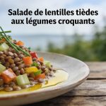 Salade de lentilles tièdes aux légumes croquants : le plat complet du printemps qui cale sans alourdir
