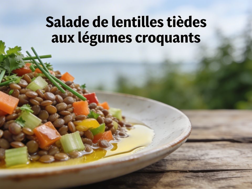 Salade de lentilles tièdes aux légumes croquants : le plat complet du printemps qui cale sans alourdir