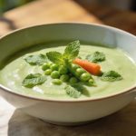 Soupe froide de petits pois à la menthe : le velouté de printemps qui se prépare en 10 minutes et se sert sans allumer le four