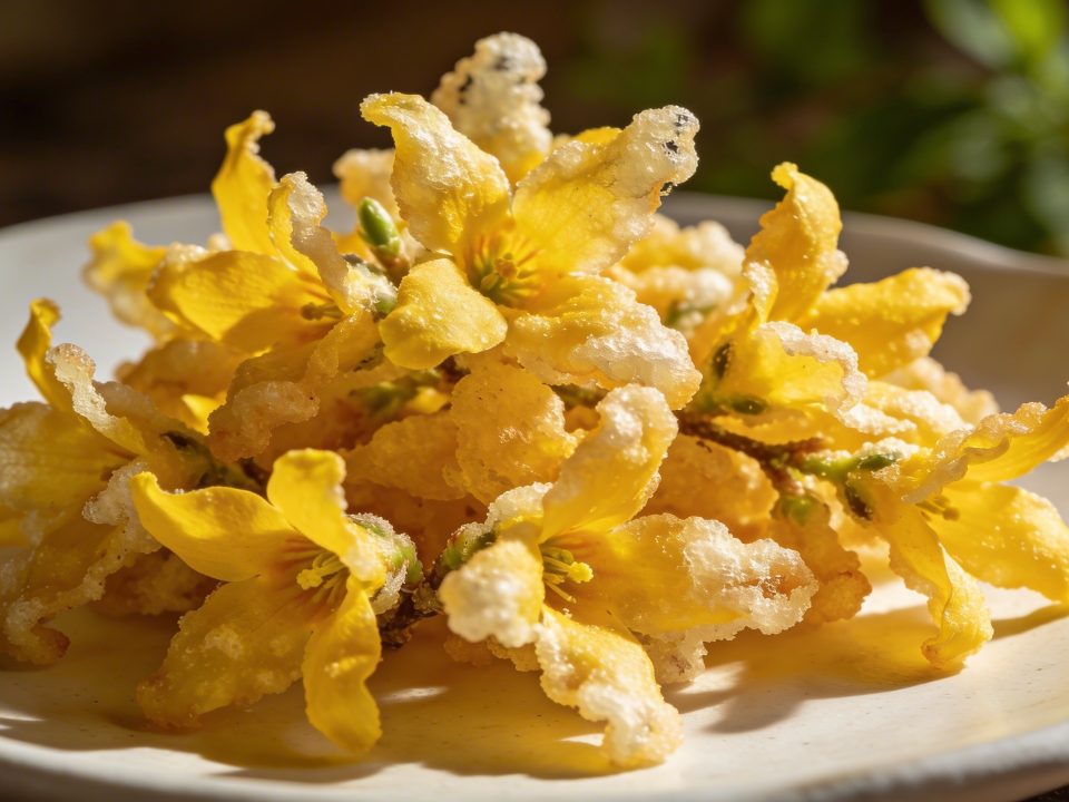 Tempura de fleurs de forsythia : la plante jaune du jardin qui finit rarement dans l'assiette