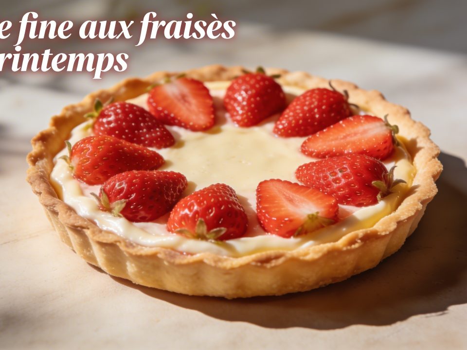 Tarte fine aux fraises de printemps : la recette légère et élégante prête en 30 minutes pour Pâques