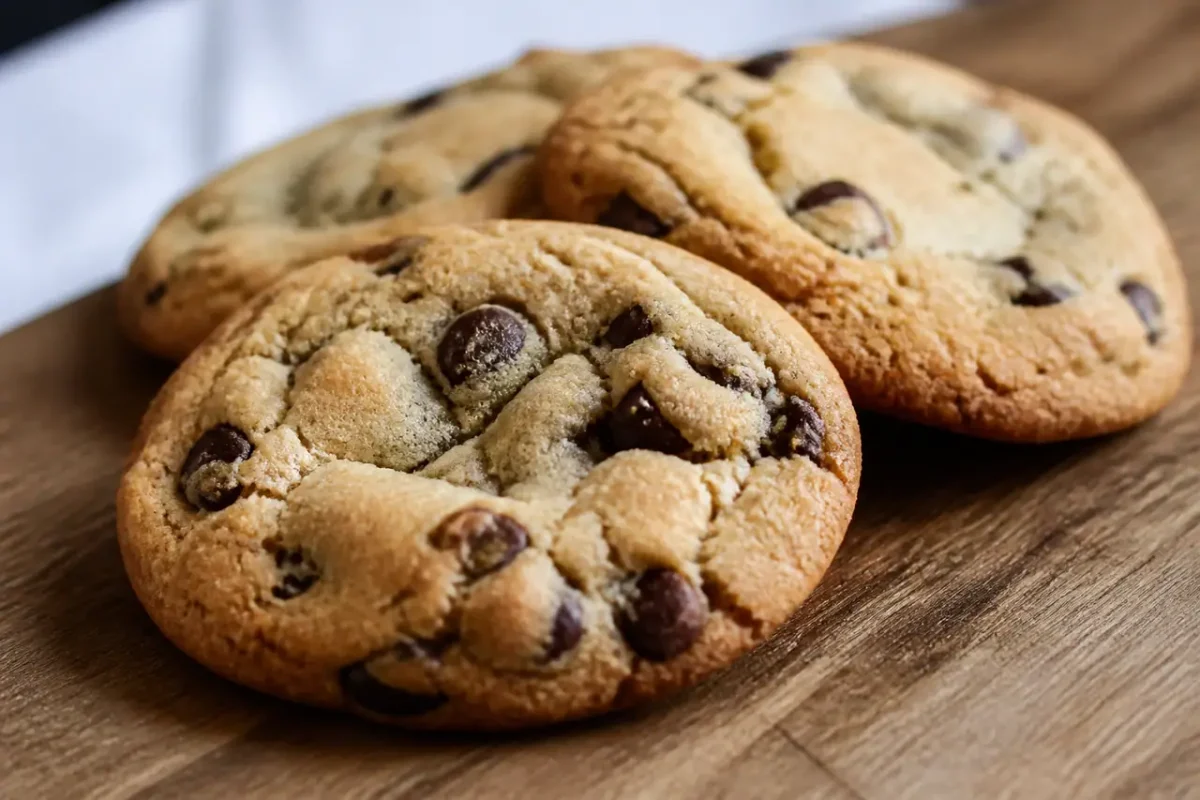 Cookies dores garnis de pepites de chocolat